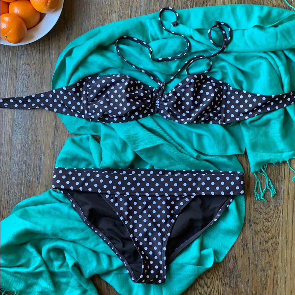 Brown Polka Dot Bikini